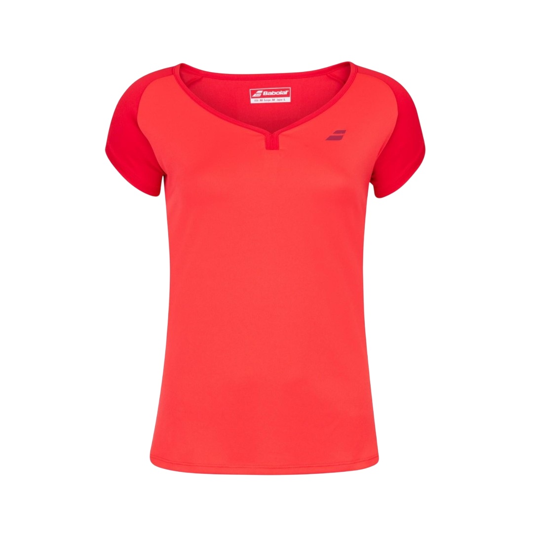BABOLAT PLAY CAP SLEEVE TOP WOMEN RED