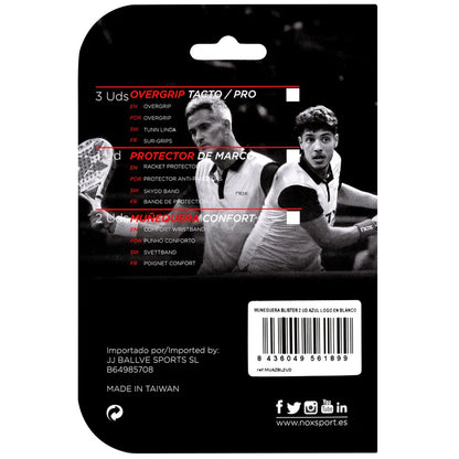 NOX SPORT WRISTBANDS NAVY BLUE/WHITE (2pcs)